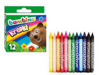 KREDKI GRAFINOWE 12 KOLORÓW BAMBINO