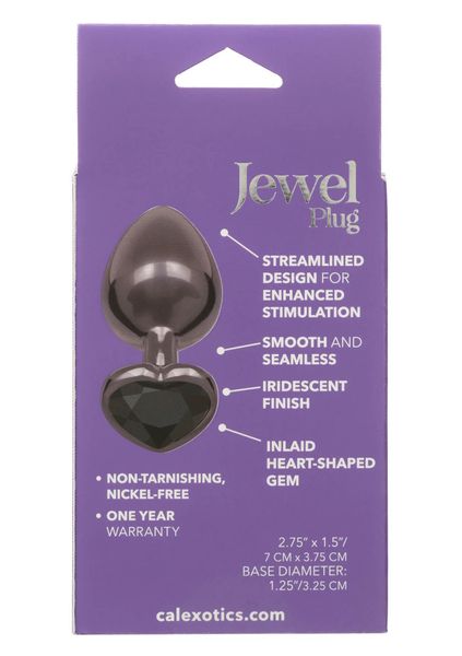 Diamond Heart Plug Large Black zdjęcie 3