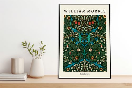Obraz 30x50cm Design Tulip Pattern, Morris Vintage do Salonu na Arena.pl