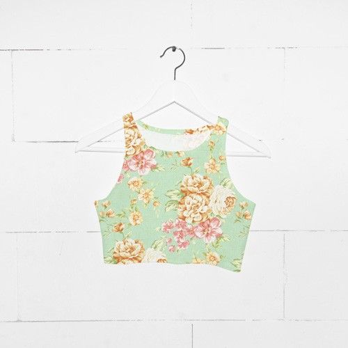 TOP CROP MINT FLOWER na Arena.pl