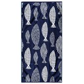 Ręcznik plażowy FISH 90x180 niebieski welur frotte DecoKing