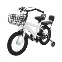 Rower dziecięcy 14’ biały z kołami wspomagającymi -3-7 lat