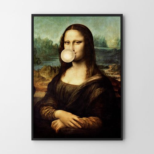 Plakat portret mona lisa z balonem pop art 70x100 cm na Arena.pl