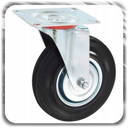 KÓŁKA OBROTOWE JEZDNE 125mm 400kg KOŁA METALOWO GUMOWE Z HAMULCEM DO na Arena.pl