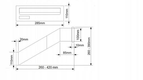 SKRZYNKA NA LISTY PRZELOTOWA DO WMUROWANIA REGULOWANA CZARNY MAT + 3 na Arena.pl