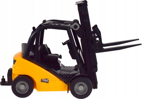 Duży wózek widłowy z ruchomymi elementami dźwigiem realistyczny model auto na Arena.pl