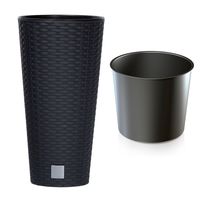 Doniczka RATO wysoka DRTUS300 z wkładem | Antracyt