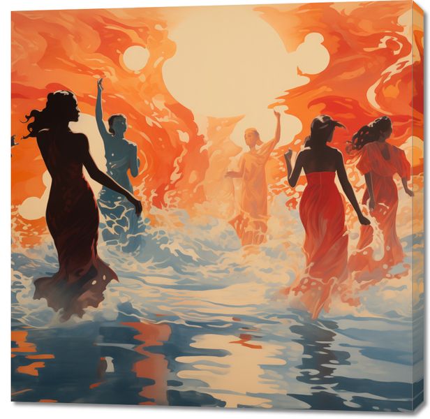 Obraz 100x100cm Taneczny Żar zdjęcie 1