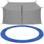 Osłona na sprężyny z siatką do trampoliny wewnętrzną 10FT 300/305/312 cm niebieska