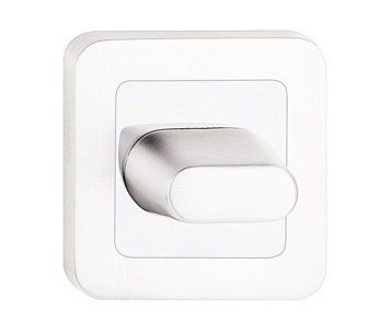 SZYLD DOLNY ZAOKRĄGLONY - SREBRO - BLOKADA WC zdjęcie 1