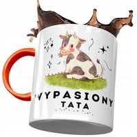 Kubek Pomarańczowy Dla Taty Ojca Na Dzień Taty Z Nadrukiem Ze Zdjęciem