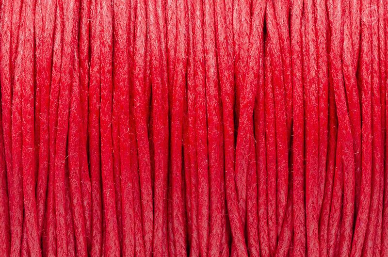 SZNUREK bawełniany woskowany 0.8mm 25m czerwony zdjęcie 2