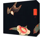 Obraz 30x30cm Swallow and Camellia, Jakuchu Japoński Vintage