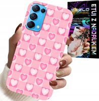 ETUI DO OPPO RENO5 4G 5G - SERCA KRATKA RÓŻOWA OBUDOWA CASE + SZKŁO