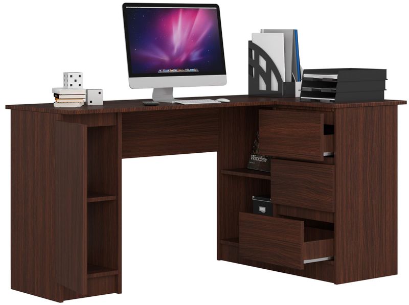 BIURKO NAROŻNE B20 155 cm PRAWE WENGE zdjęcie 2