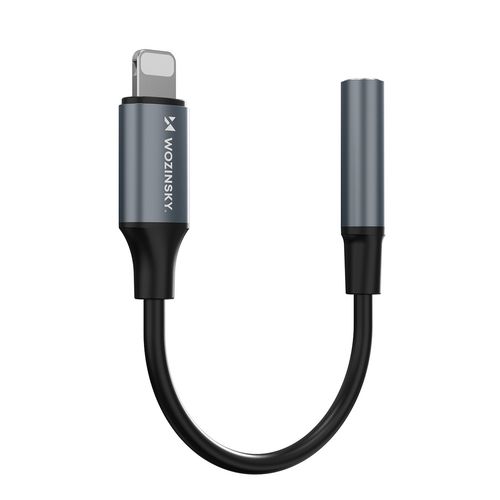 Adapter przejściówka iPhone Lightning - mini jack 3.5mm - czarny na Arena.pl