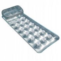 MATERAC DMUCHANY 2-KOMOROWY 188X71 CM Z ZAGŁÓWKIEM WINYL