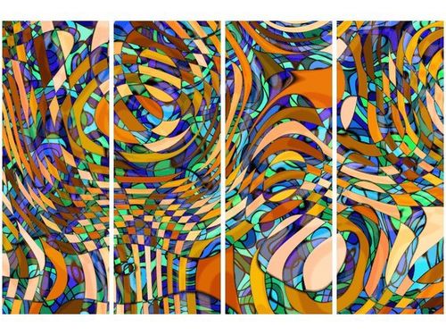 120CM 80 OBRAZ 4 ELEM JAZZ LATA 70 ŚCIENNY na Arena.pl