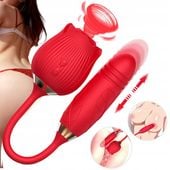 WIBRATOR POSUWISTY STYMULATOR ŁECHTACZKI MOCNE WIBRACJE RÓŻA CZERWONY