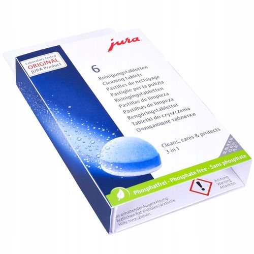 Oryginalne 3-fazowe tabletki czyszczące Jura 62715 do ekspresu - 6 sztuk na Arena.pl