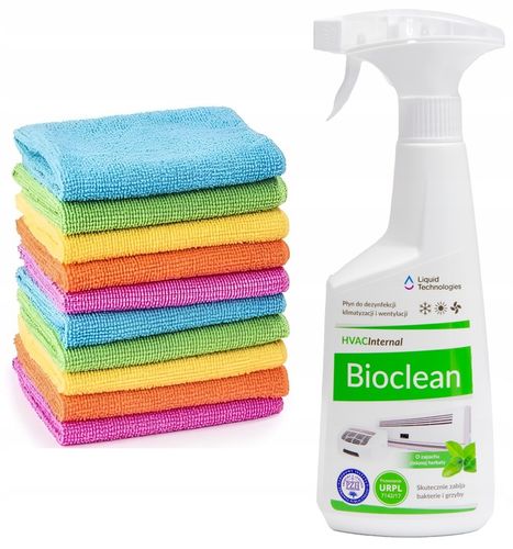 Płyn Środek do dezynfekcji klimatyzacji Bioclean 0,5 L. + 1 szt MIKROFIBRA na Arena.pl