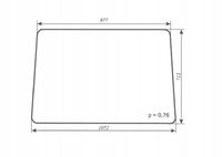 szyba przednia do ciągnika C-330 kabina Osiny rura kwadratowa stary typ