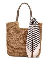 DUŻA TOREBKA NA LATO PLECIONA raffia KOSZYK NA PLAŻĘ PLAŻOWA MIEJSKA POMPON