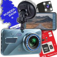 KAMERA SAMOCHODOWA WIDEOREJESTRATOR PRZÓD TYŁ Polskie menu KARTA PAMIĘCI 64