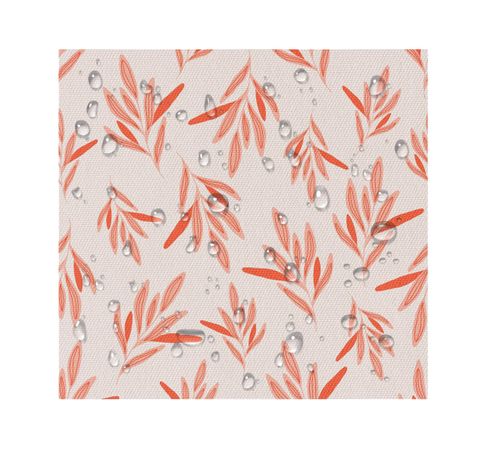 DreamRoots Wodoodporne Płótno Wzór w Czerwone Liście 160 cm x 200 cm na Arena.pl