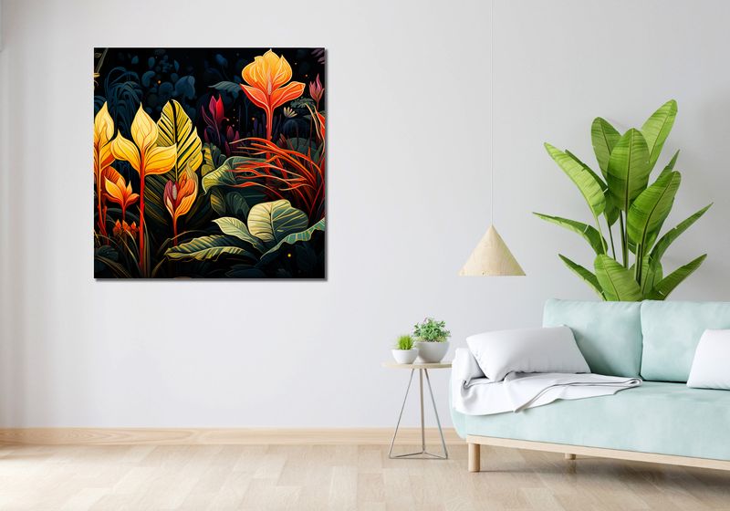 Obraz 100x100cm Tropikalna Symfonia zdjęcie 2