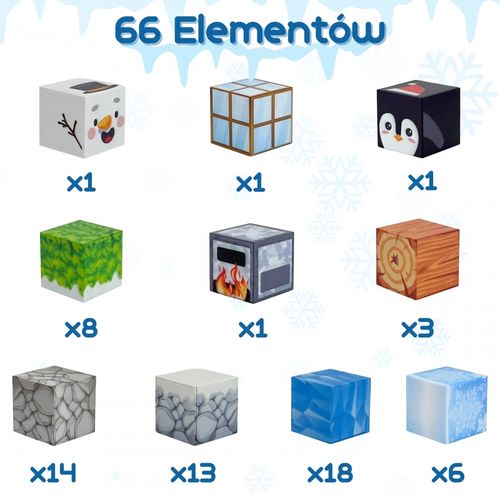 WOOPIE Klocki Magnetyczne Konstrukcyjne Zimowy Świat klocków na Arena.pl