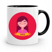 Kubek Czarny Prezent Dla Mamy Matki Mamusi Mom Z Nadrukiem Ze Zdjęciem