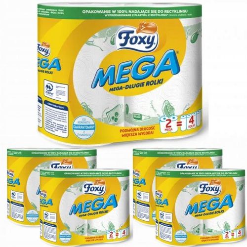 FOXY MEGA Ręcznik Papierowy Kuchenny MEGA Długi 2szt x 5 opakowań na Arena.pl