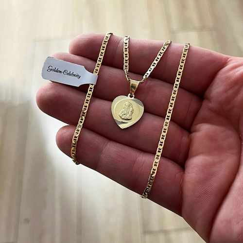 PREZENT NA KOMUNIĘ CHRZEST DLA DZIEWCZYNKI ZŁOTY ŁAŃCUSZEK Z MEDALIKIEM 925 na Arena.pl