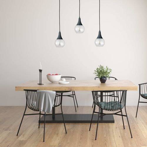 Lampa wisząca 3xE27 LACRIMA CLEAR BLACK na Arena.pl