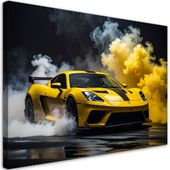 Obraz nowoczesny do pokoju nastolatka, Żółty Sportowy 45x30