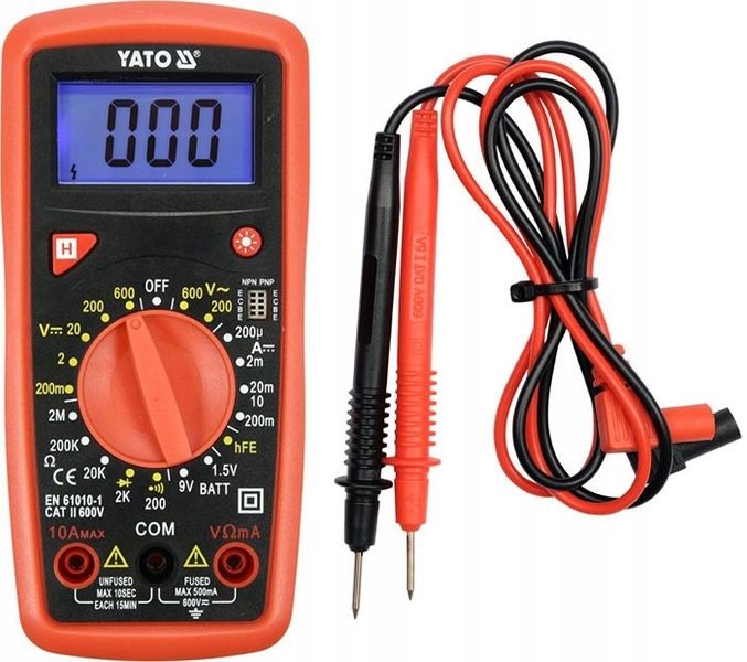 MIERNIK CYFROWY ELEKTRYCZNY MULTIMETR TEST BATERII LCD zdjęcie 9
