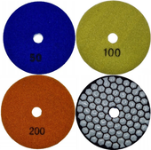 ZESTAW TARCZ TARCZA DIAMENTOWA POLERSKA DO SZLIFOWANIA SUCHO G50 G100 G200