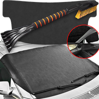 Mata Antyszronowa Na Szybę Do Auta Osłona + Szczotko Skrobaczka 65CM