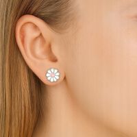 Srebrne kolczyki 925 dla dziewczynki kwiatki wkrętki sztyfty