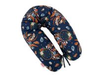 Bawełniana poszewka do poduszki ciążowej Longer -  Łapacze snów na granacie