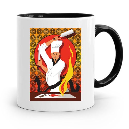 Kubek Czarny Prezent Dla Kucharza Kucharki Cook Z Nadrukiem Ze Zdjęciem na Arena.pl