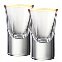 Kieliszki Oszukane POZŁACANE ZŁOTE 15ml Ślub Wesele Zestaw Prezent Żona Mąż