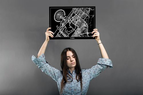 Deco Panel, Plan miasta Dubaj 90x60 na Arena.pl