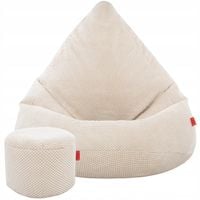 WELUROWY WOREK SAKO + PUF PODNÓŻEK PUFA FOTEL PUFY SIEDZISKO SZTRUKS