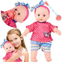 Miękka Lalka Bobas Niemowlak Interaktywny z Smoczkiem