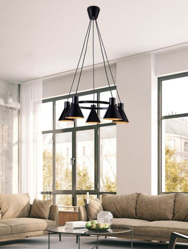 More zwis 5x40W E27 czarny matowy na Arena.pl