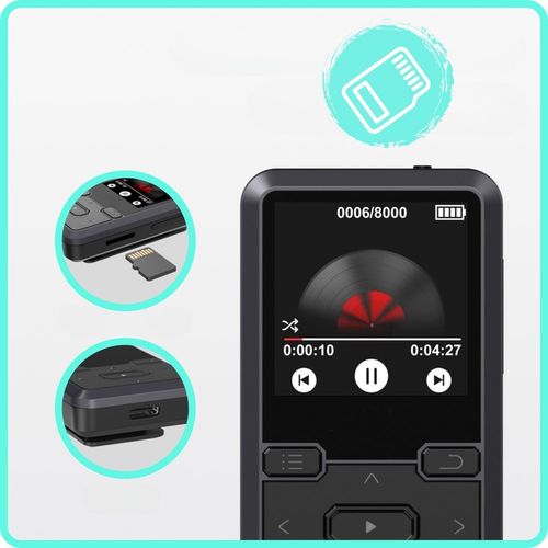 Odtwarzacz MP3 Bluetooth Przenośny 32GB HiFi Radio fm Krokomierz na Arena.pl