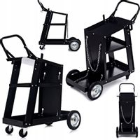 WÓZEK SPAWALNICZY DO SPAWAREK MIG Z PÓŁKĄ NA BUTLE MIGOMAT MMA STOJAK REGAŁ