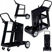 WÓZEK SPAWALNICZY DO SPAWAREK MIG Z PÓŁKĄ NA BUTLE MIGOMAT MMA STOJAK REGAŁ